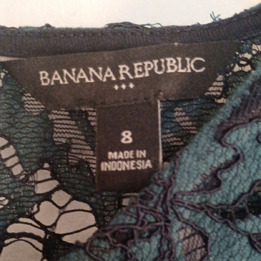 Banana Republic Dark Green Lace Midi Dress - Picture 11 of 12